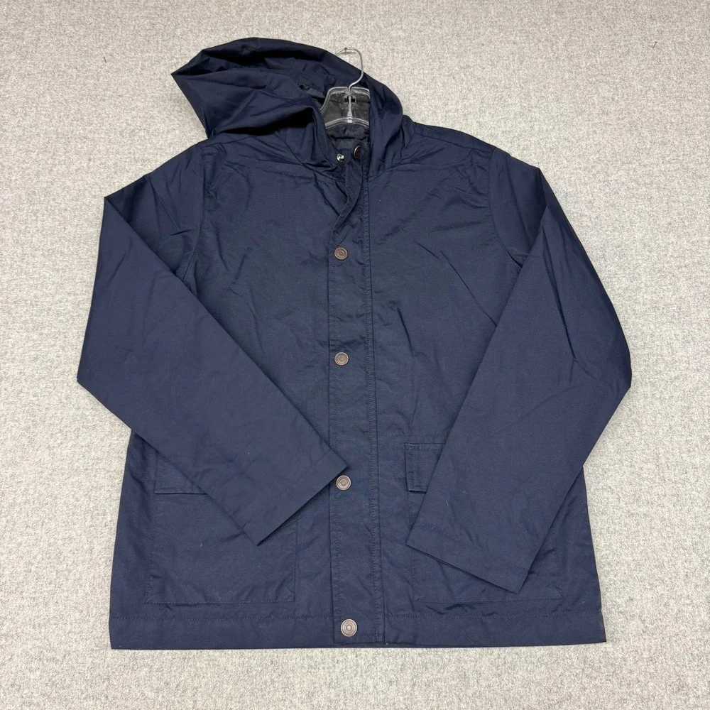 The Children's Place Hooded Utility Jacket XL 14 Navy Blue Nylon Windbreaker